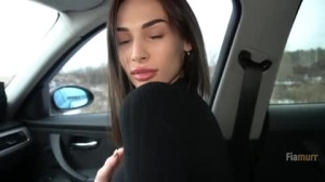 Gorgeous Brunette Sucks My Cock In The Car And Makes Me Cum Hard - Dick Sucking Babe Fiamurr